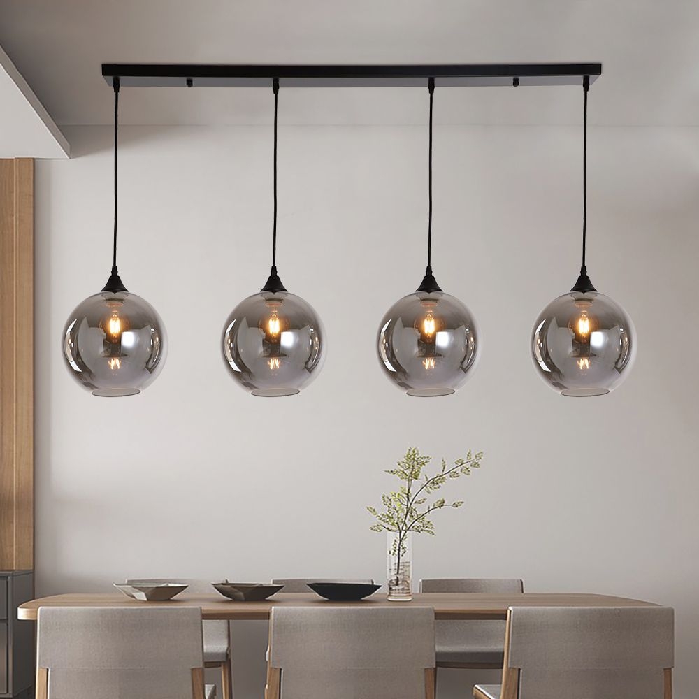 Hanglamp Vilmar 4 lichts zwart - Afbeelding 2
