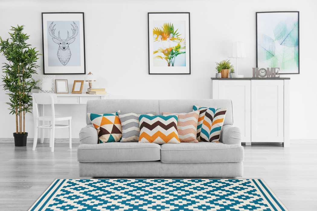 Stella 300 wit/turquoise 200x290cm - Afbeelding 2