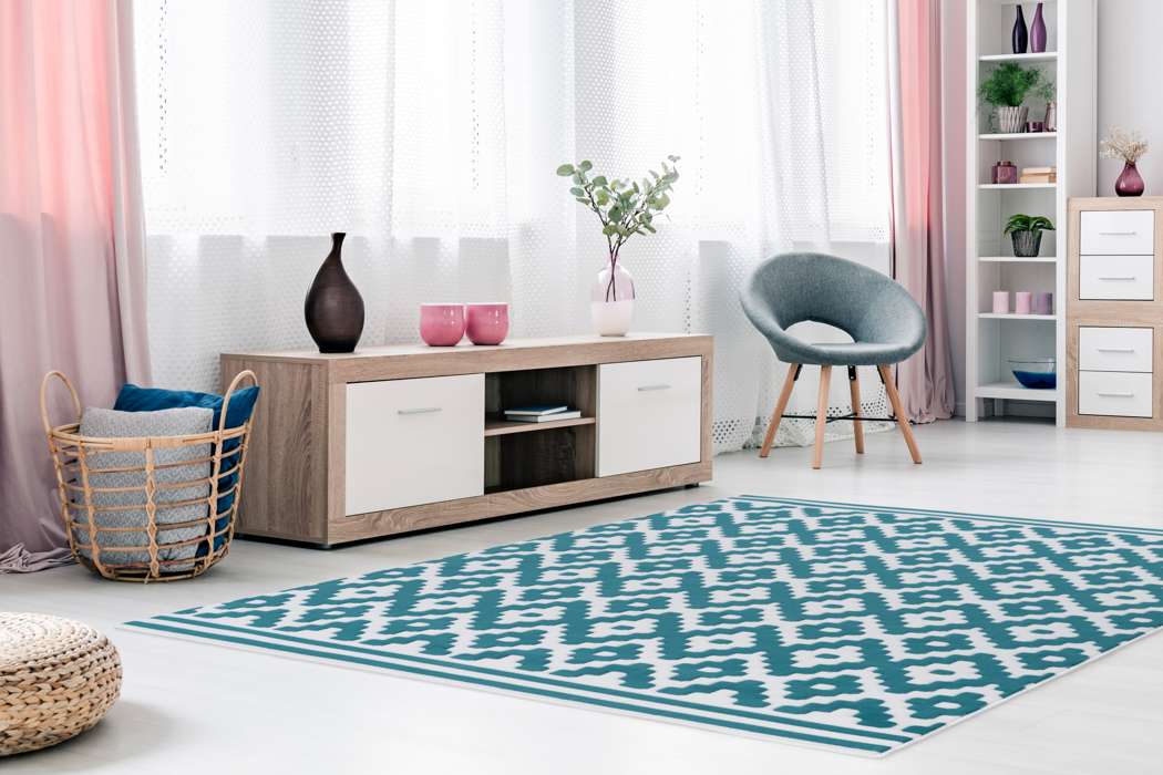 Stella 300 wit/turquoise 200x290cm - Afbeelding 5