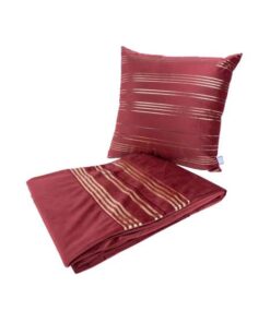 Decorative cushion & blanket Prisma 525 set of 2 red / gold