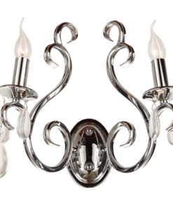 Wandlamp Milano 2L chroom en drops