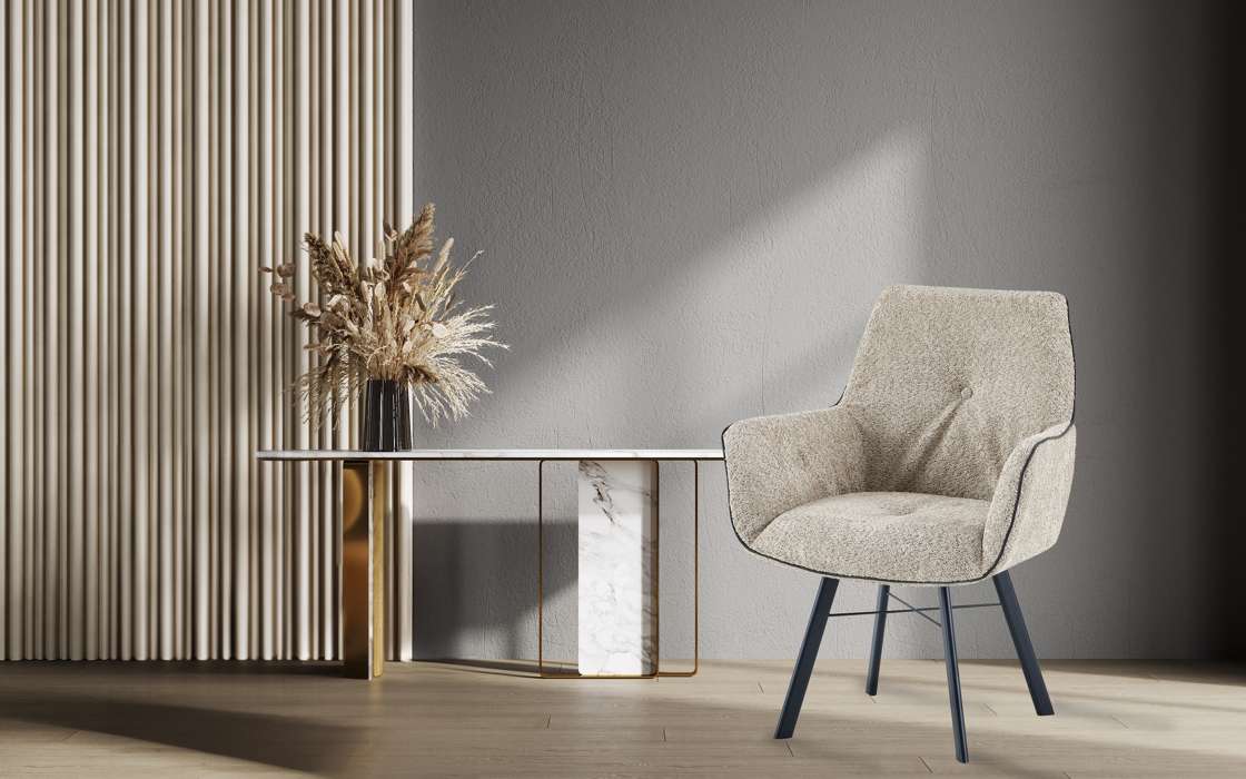Chair Armchair Allie 125 cream - Afbeelding 4