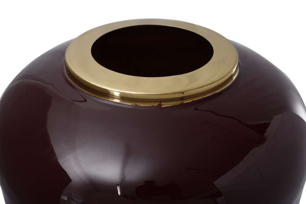Vaas Art Deco 205 hoog, paars/goud - Afbeelding 3