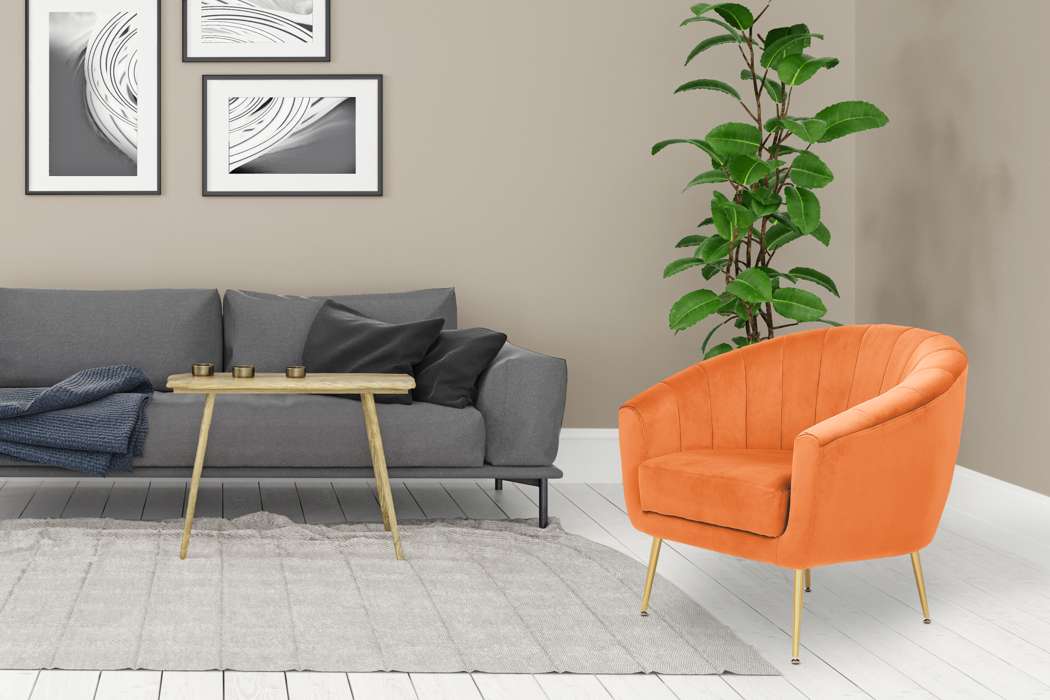Armchair / Sofa Doreen 125 Orange - Afbeelding 3