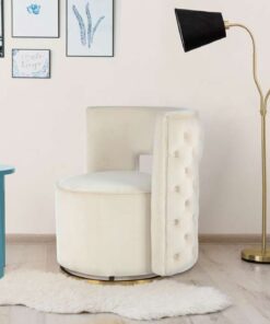 Alternative view of Lounge Chair Beverly 125 cream / gold