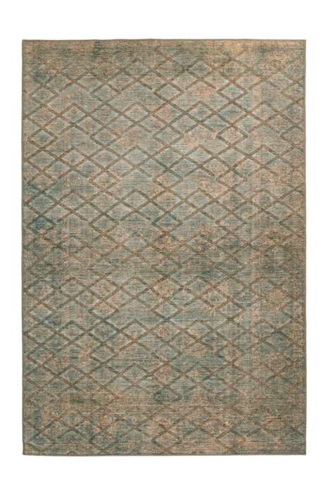 Antique 125 blauw/goud/khaki 80x150cm