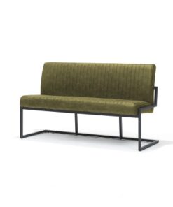 Eetbank Milaan 155cm Micro leder B7 Moss