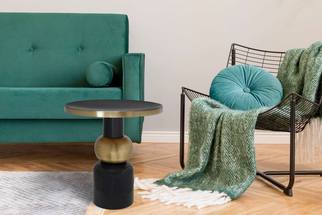 Side Table Art Deco 2025 zwart/goud - Afbeelding 2