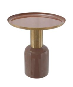 Alternative view of Side table Art Deco 725 Mauve / Gold
