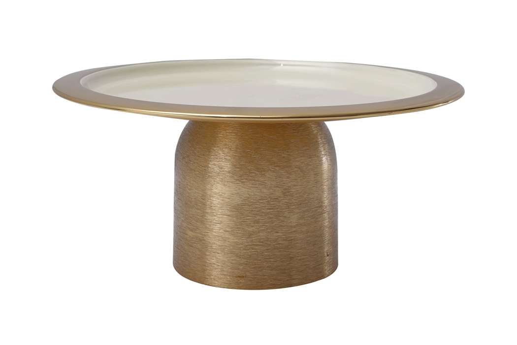 Taartschaal Art Deco 325 goud/roze