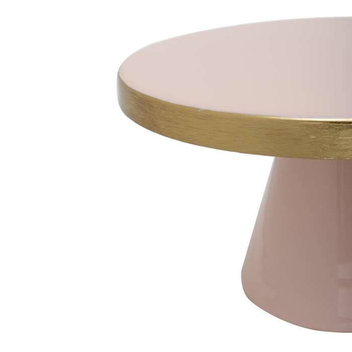 Taartschaal Art Deco 2045 roze/goud - Afbeelding 3
