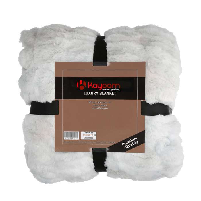 Luxury Blanket 900 150 x 200 cm Silver