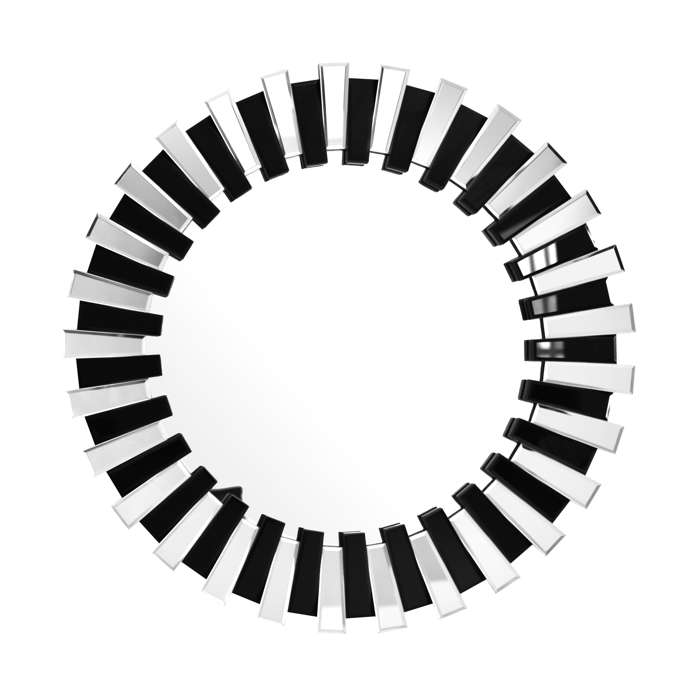 Wandspiegel Apollon 910 zilver/zwart
