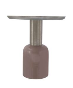 Side table Art Deco 725 old pink / silver
