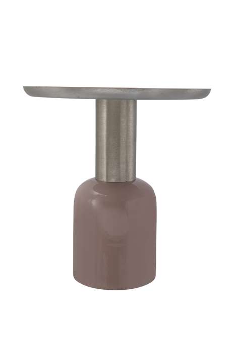 Side table Art Deco 725 old pink / silver