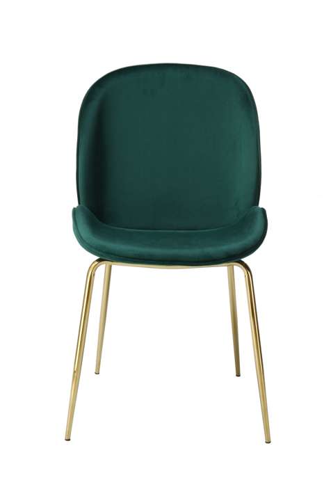 Charlize 110 Chair Set of 2 Green / Brass - Afbeelding 2