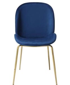Alternative view of Chair Charlize 110 set of 2 blue / brass