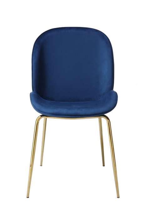 Chair Charlize 110 set of 2 blue / brass - Afbeelding 2