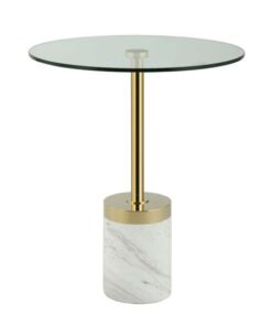 Sidetable Lana 125 goud/wit