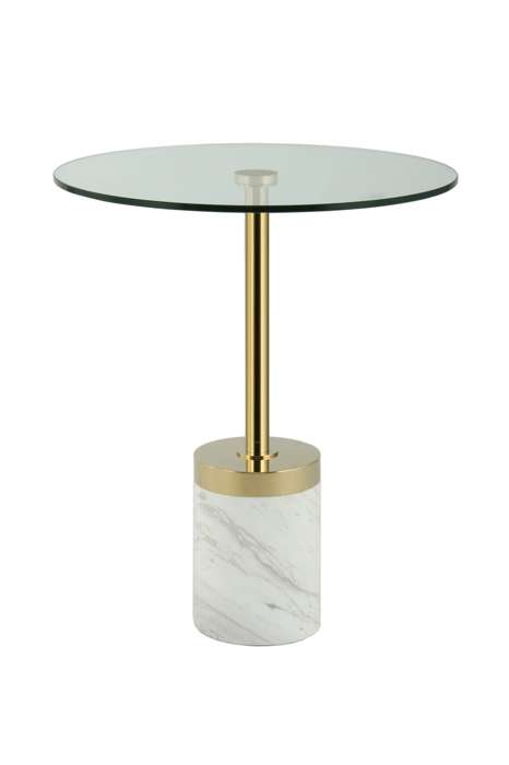 Sidetable Lana 125 goud/wit