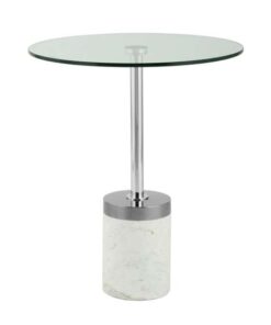 Sidetable Lana 125 zilver/wit