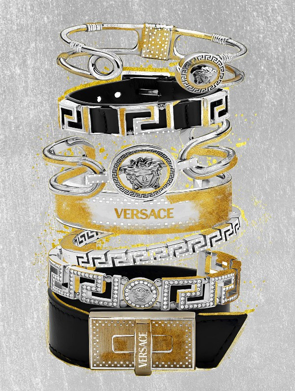 Glasschilderij 60x80 Versace