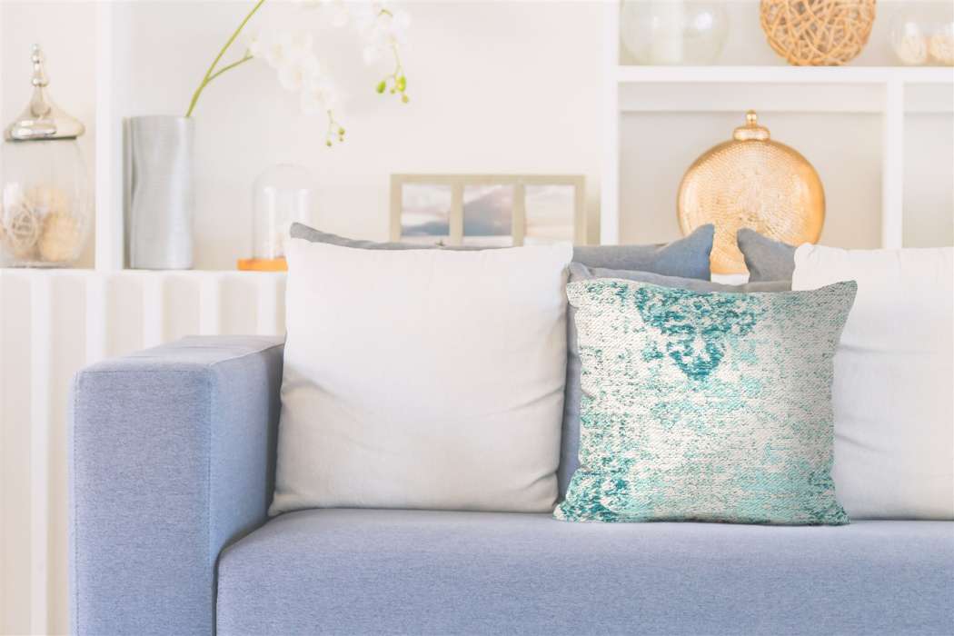 Nostalgia Pillow 285 Turquoise 45cm x 45cm - Afbeelding 2
