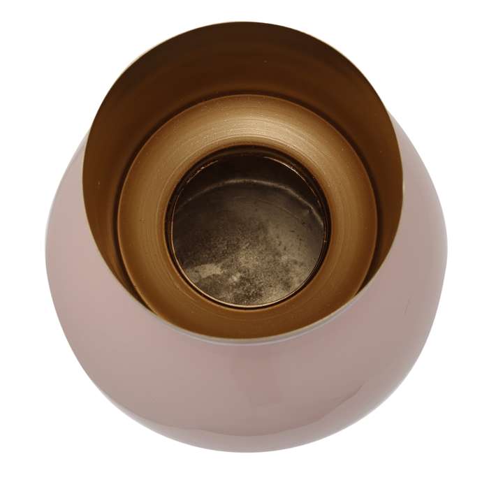 Vaas Art Deco 2125 roze/goud - Afbeelding 3