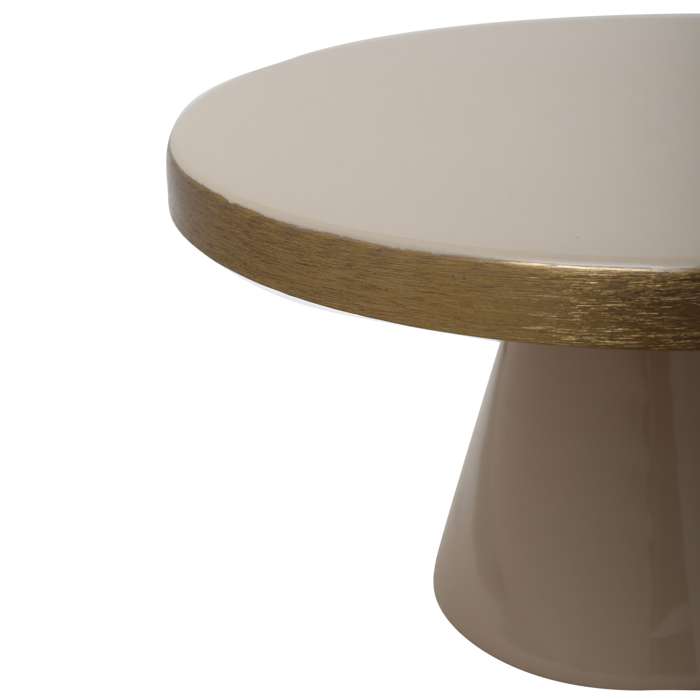 Taartschaal Art Deco 2045 beige/goud - Afbeelding 3