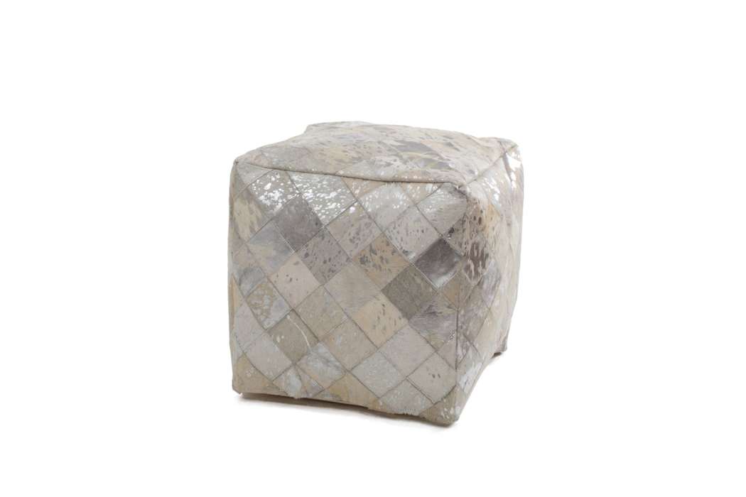 Lavish poef 210 grijs / Silber 45cm x 45cm