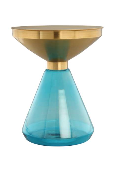 Sidetable Roman 325 blauw/goud