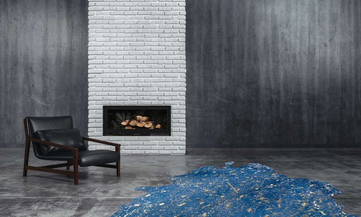 Glam 410 blauw/goud 1,35m² - 1,65m² - Afbeelding 2