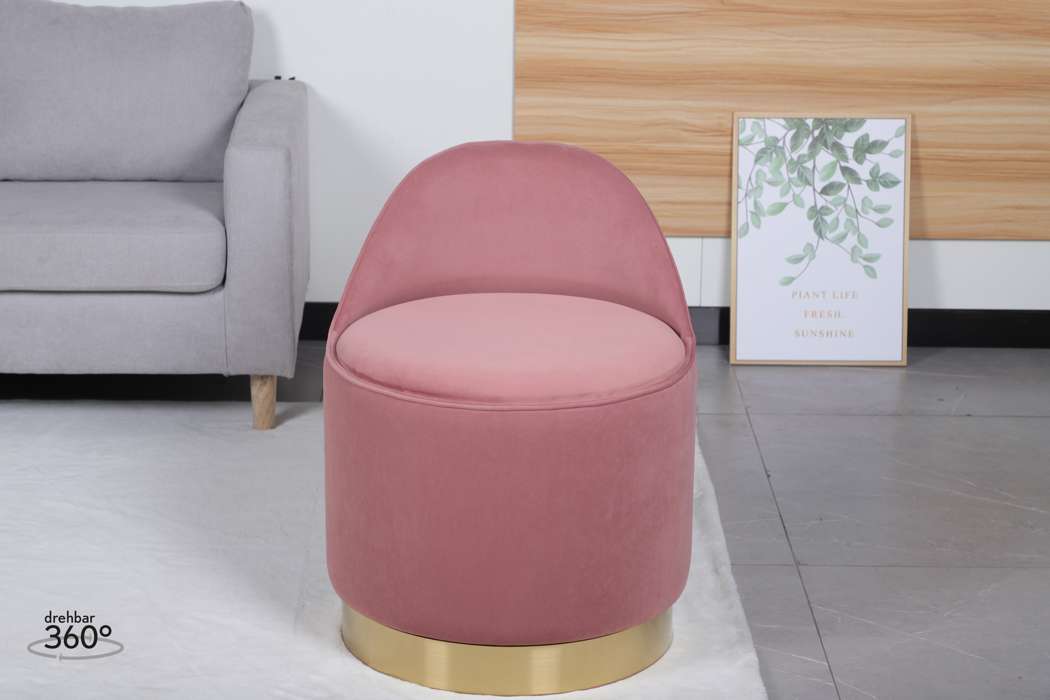 Swivel stool Viktor 125 old pink - Afbeelding 3