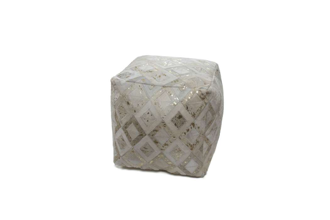 Spark Poef 110 ivoor / goud 45cm x 45cm