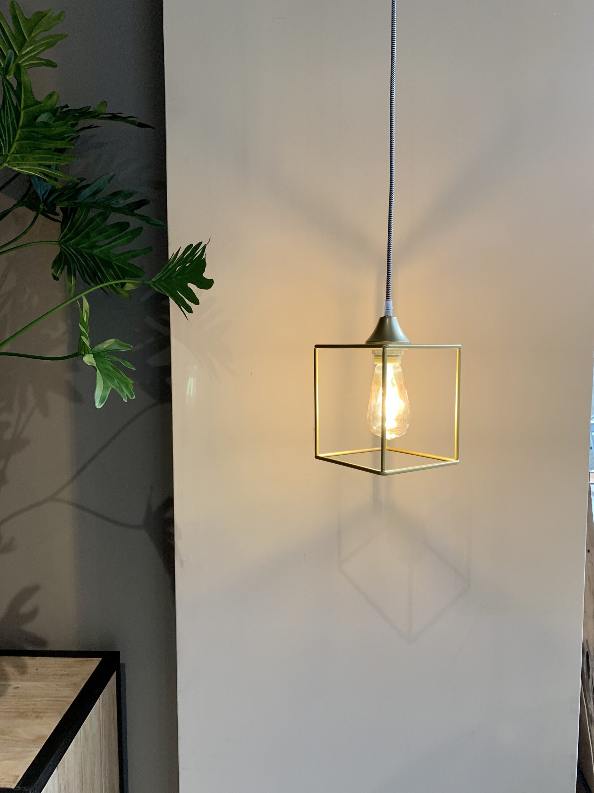 Hanging lamp Vilmar 1-L gold 5 meter - Afbeelding 4