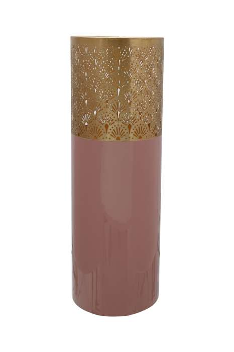 Vaas Art Deco 1085 roze/goud