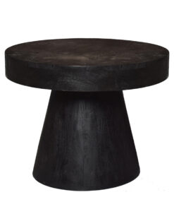 Bijzettafel rond 55cm zwart