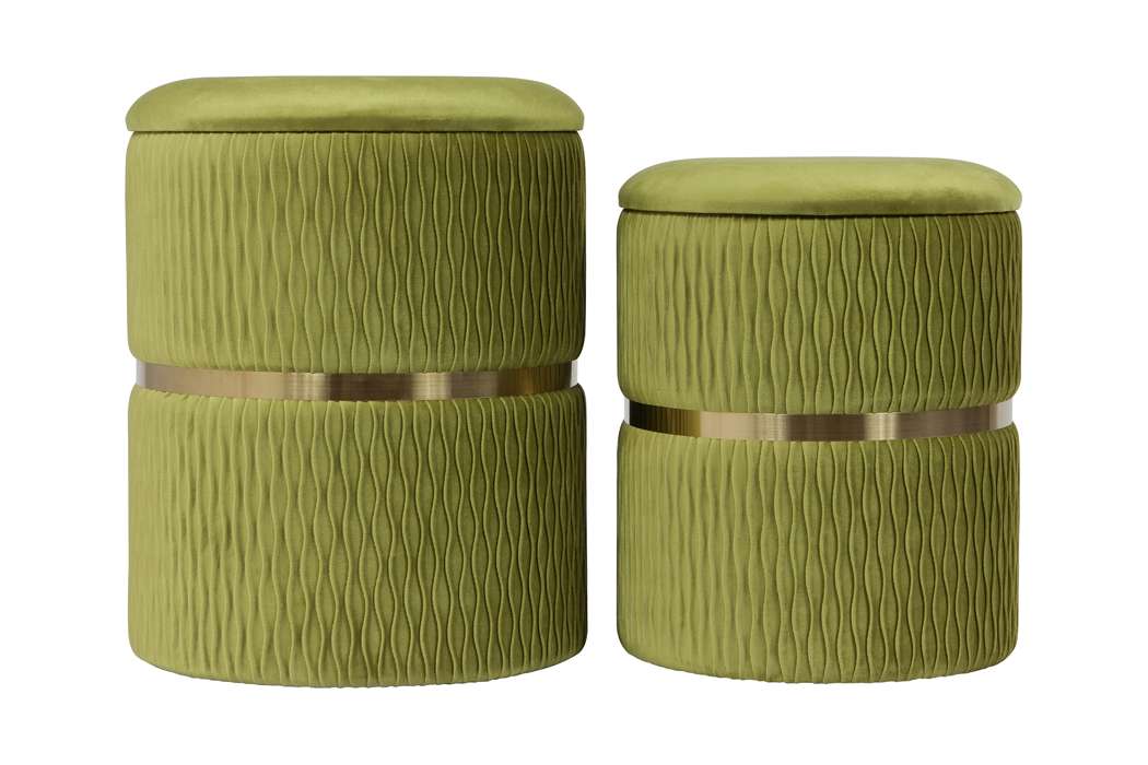 Stool Milas 125 set of 2 pistachio green