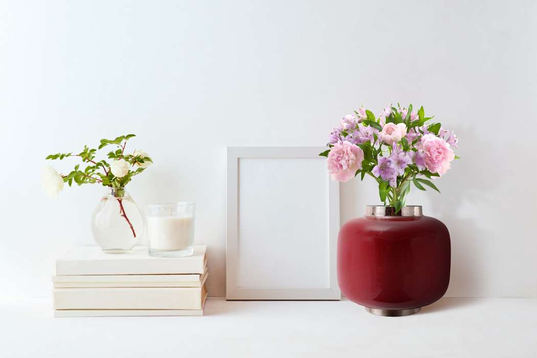Vase Art Deco 325 plum / silver - Afbeelding 3