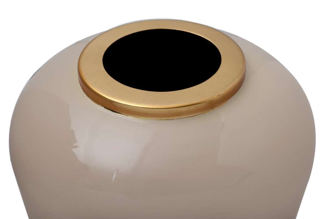 Vaas Art Deco 215 taupe/goud - Afbeelding 3