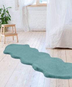 Alternative view of Rabbit Double Sheepskin 300 turquoise 60x180cm