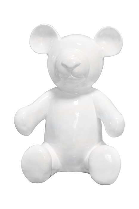 Sculpture Teddy Bear 125 white