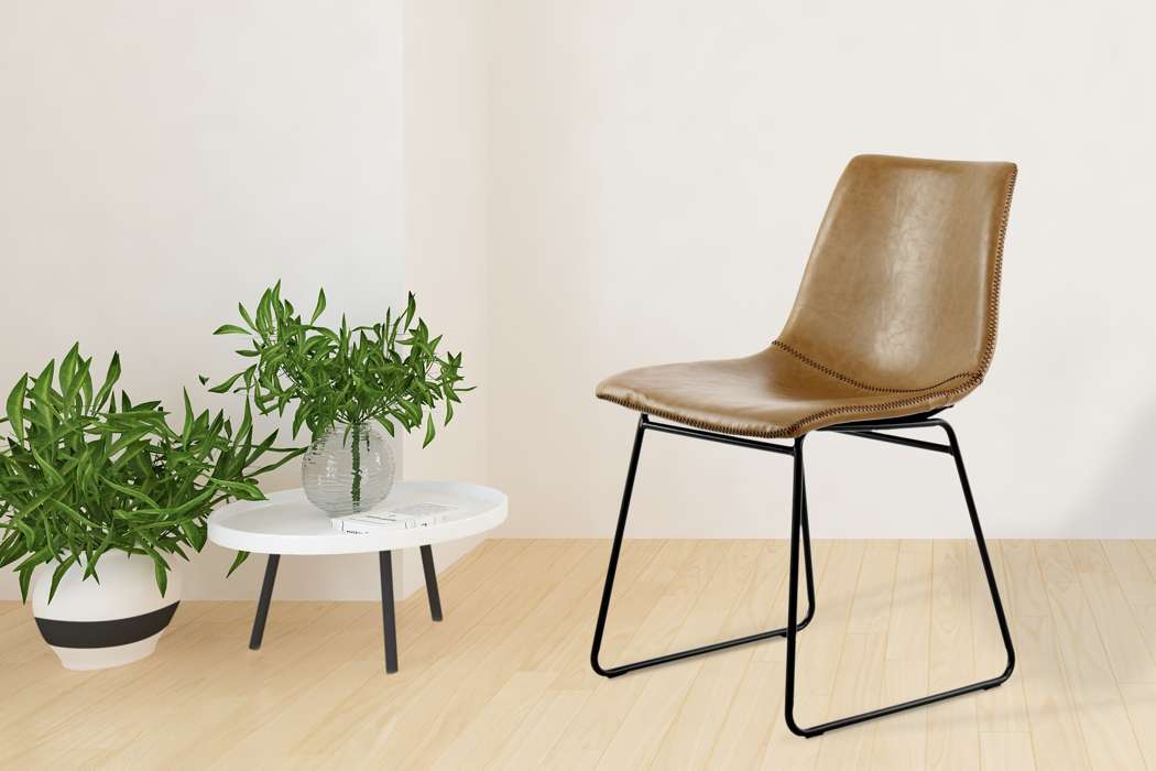Chair Caila 110 set of 2 light brown - Afbeelding 3