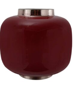 Vase Art Deco 325 plum / silver