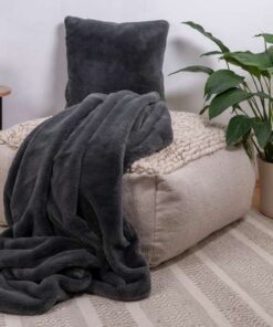 Alternative view of Deco Cushion & Blanket Aimee 625 set of 2 anthracite