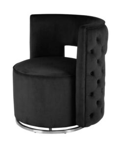 Lounge Chair Beverly 125 black / silver