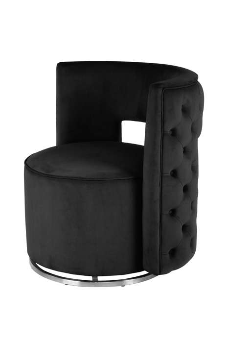 Lounge Chair Beverly 125 black / silver