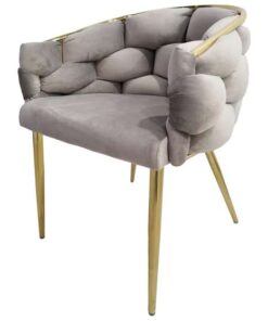 Chair Grace 125 2er-Set taupe / gold