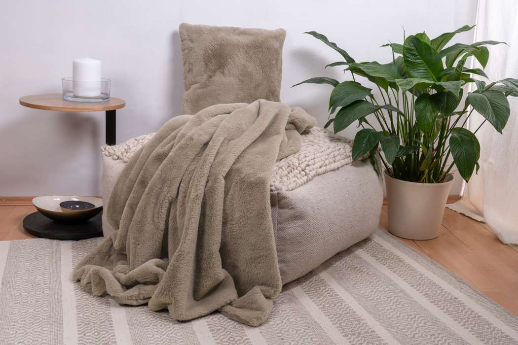 Deco Cushion & Blanket Aimee 625 set of 2 taupe - Afbeelding 2