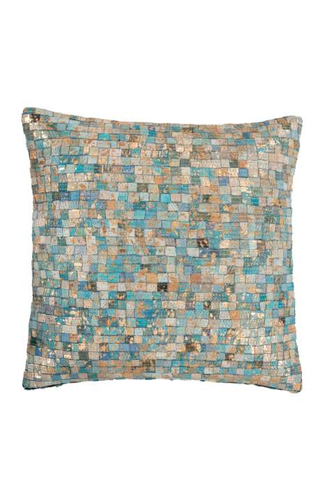 Finish Pillow 100 Turquoise / Gold 45cm x 45cm